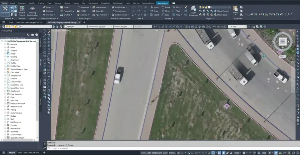 Civil 3D surface model